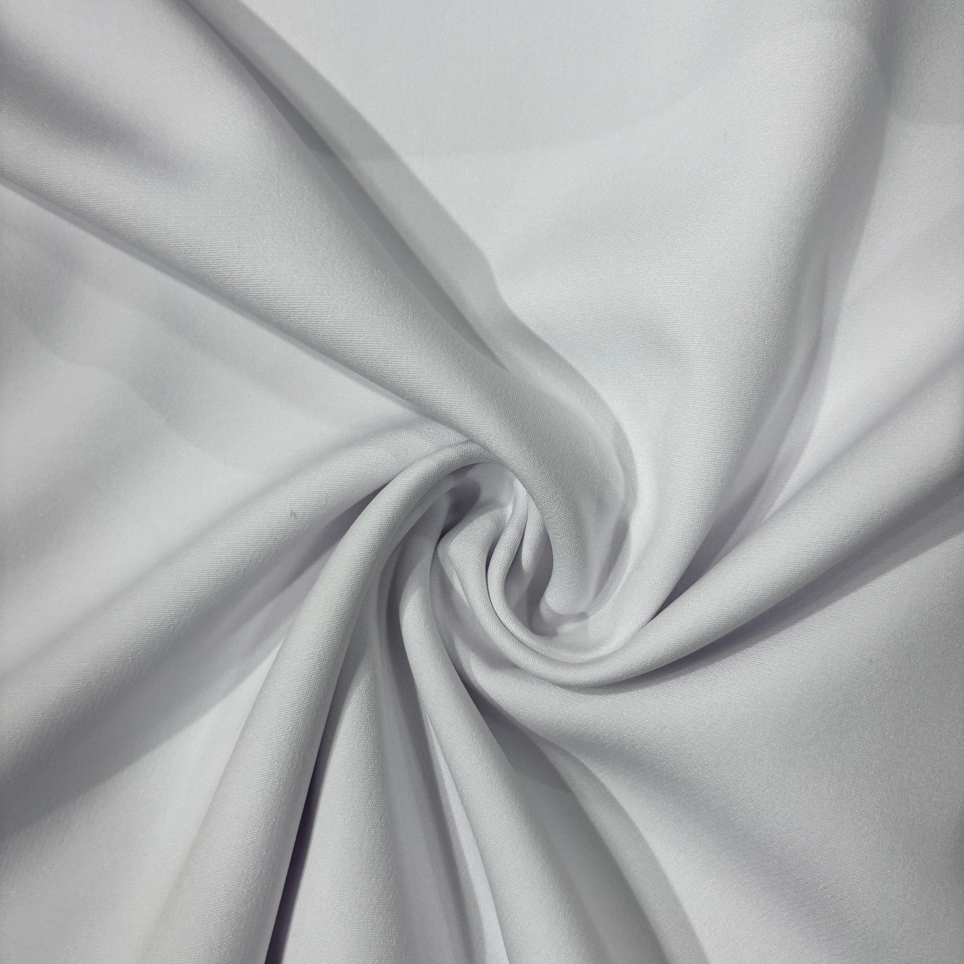 White Solid Banana Crepe Fabric 13341