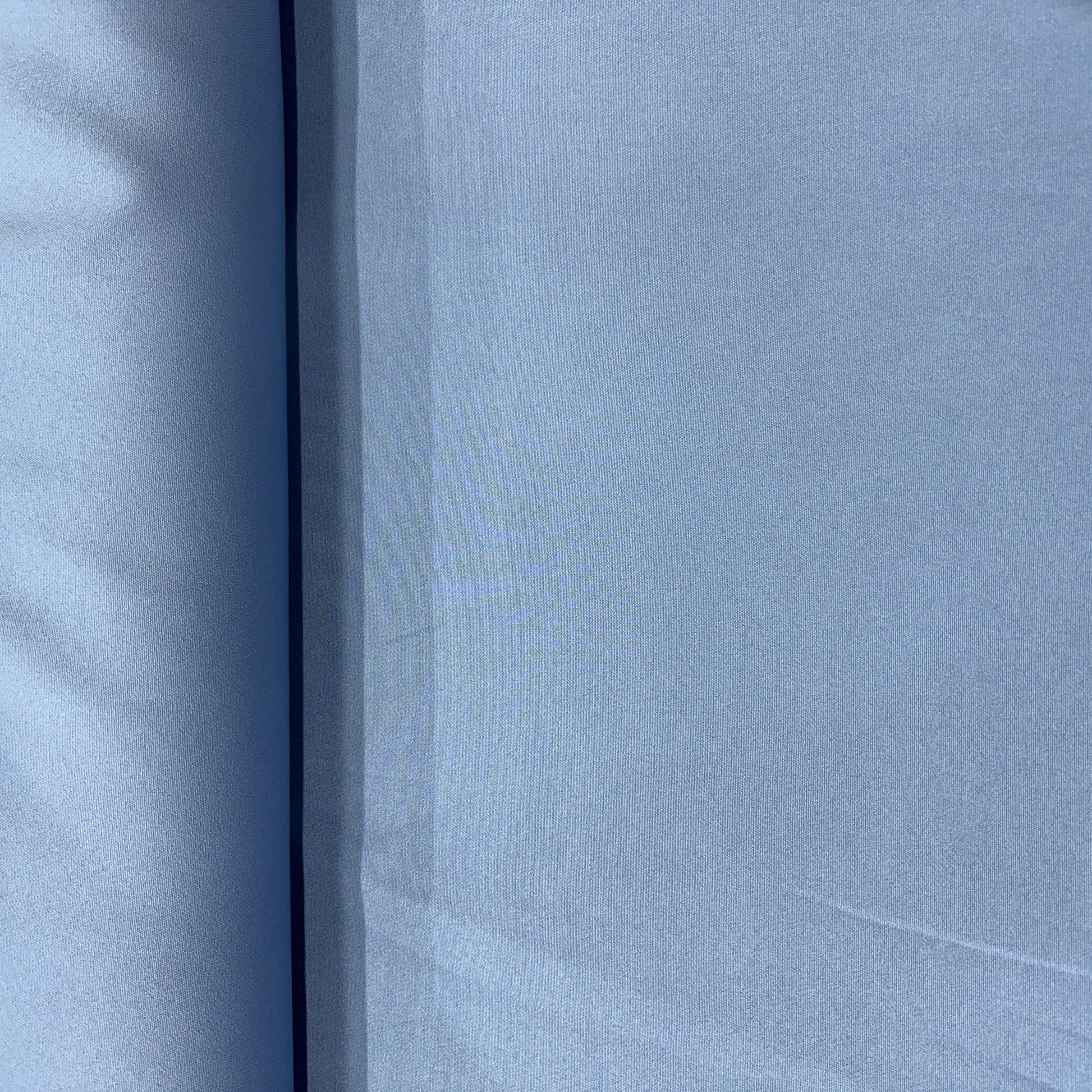 Blue Solid Banana Crepe Fabric 13497