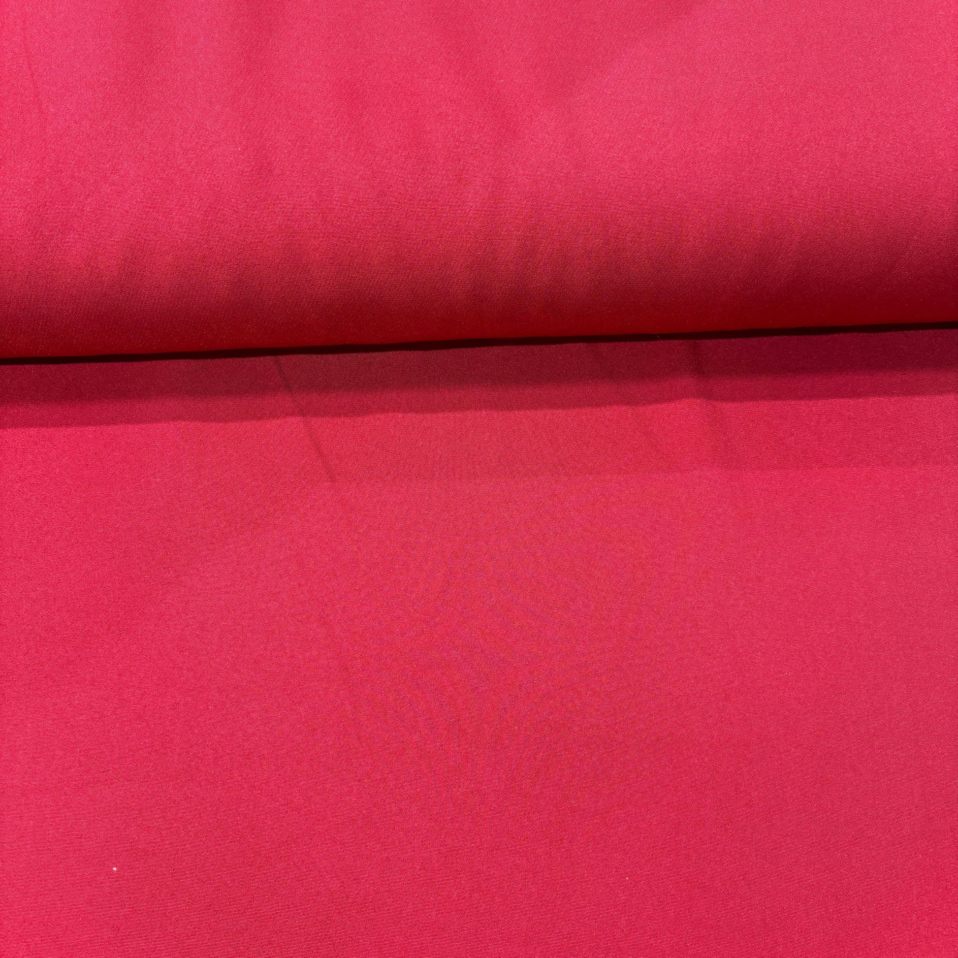 Rose Red Solid Banana Crepe Fabric 13495