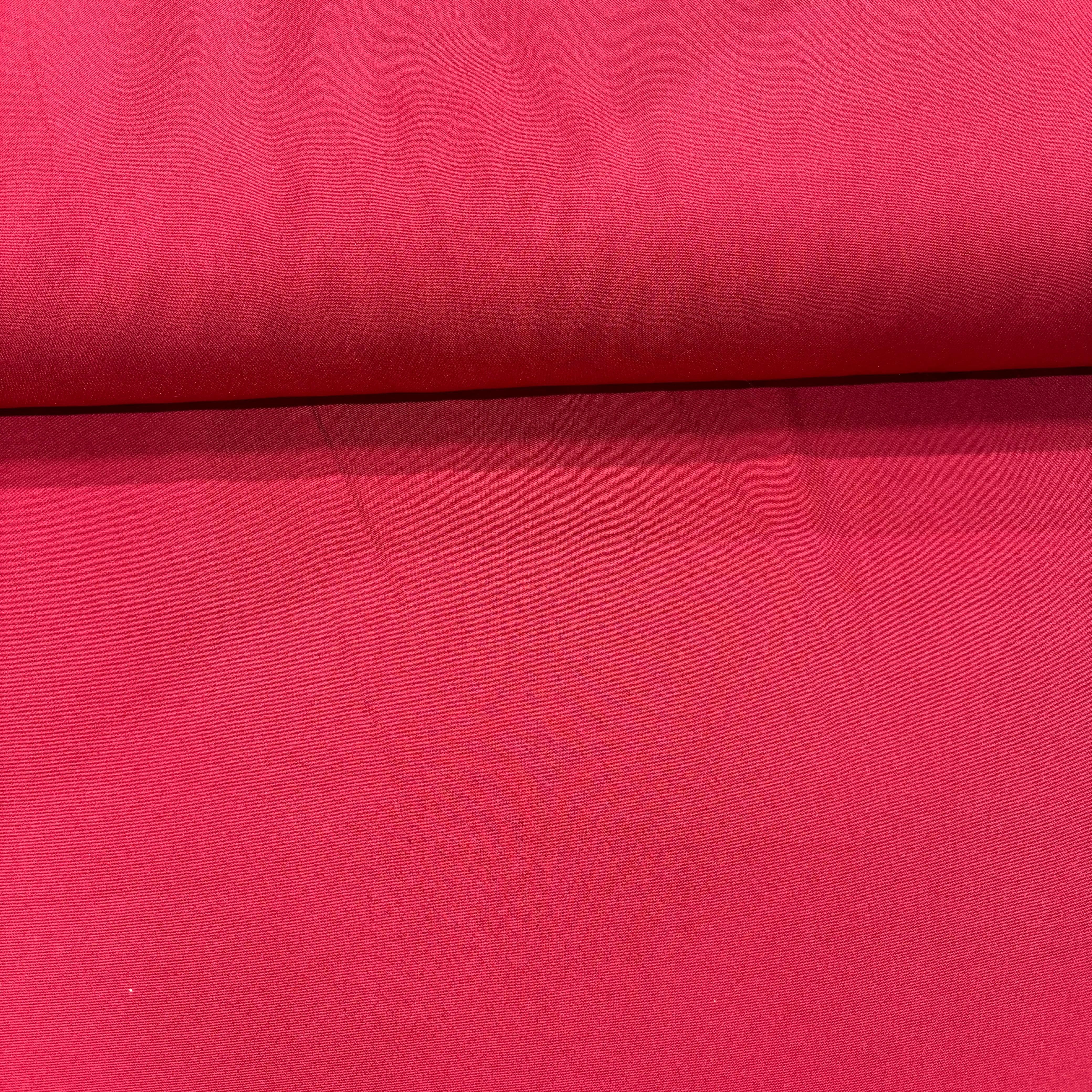 Rose Red Solid Banana Crepe Fabric 13495