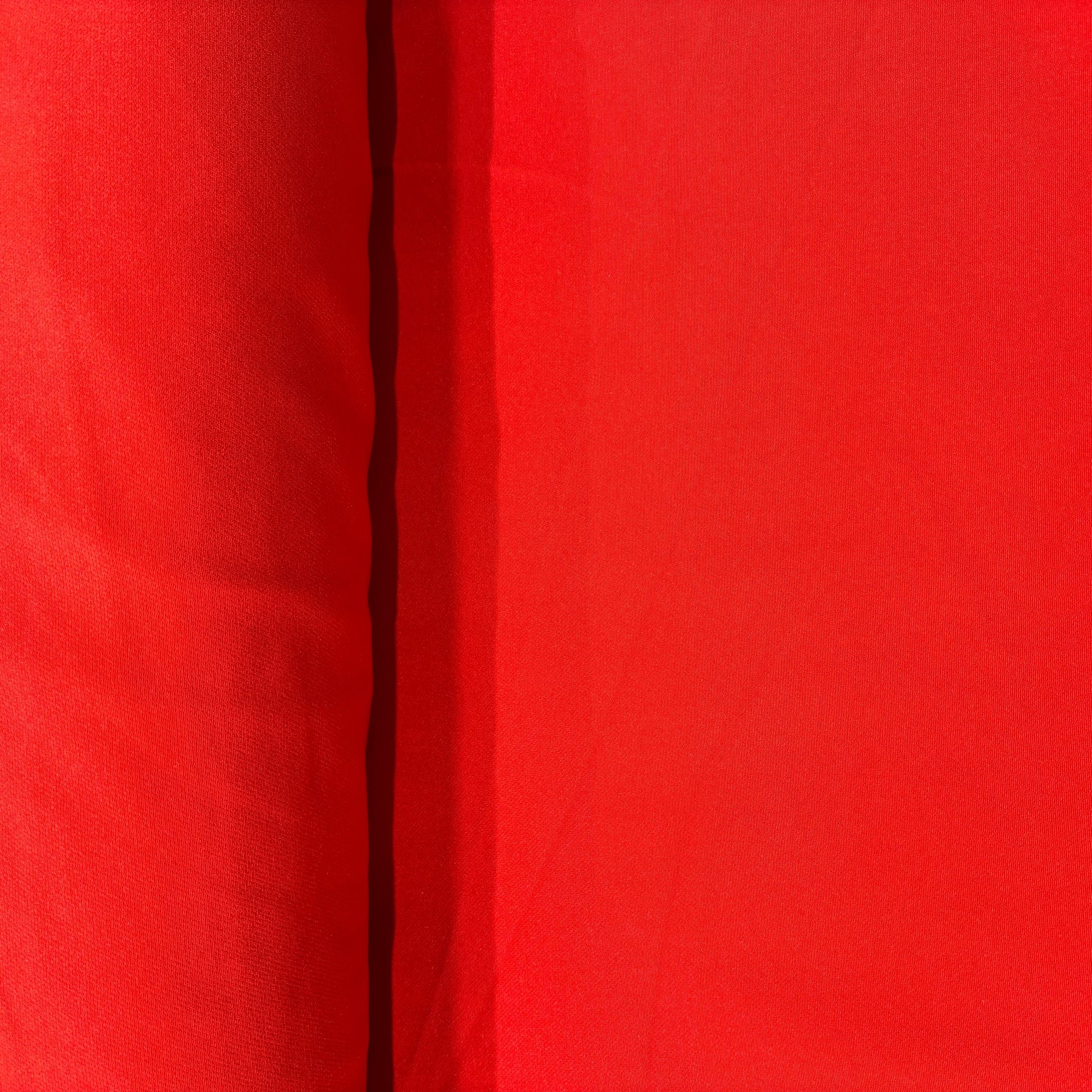Red Solid Banana Crepe Fabric 14516