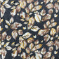 Black Tropical Print Cotton Fabric 16219