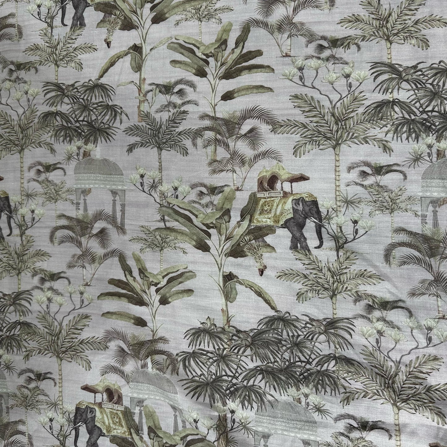 Griege Floral Foil Cotton Fabric 9316