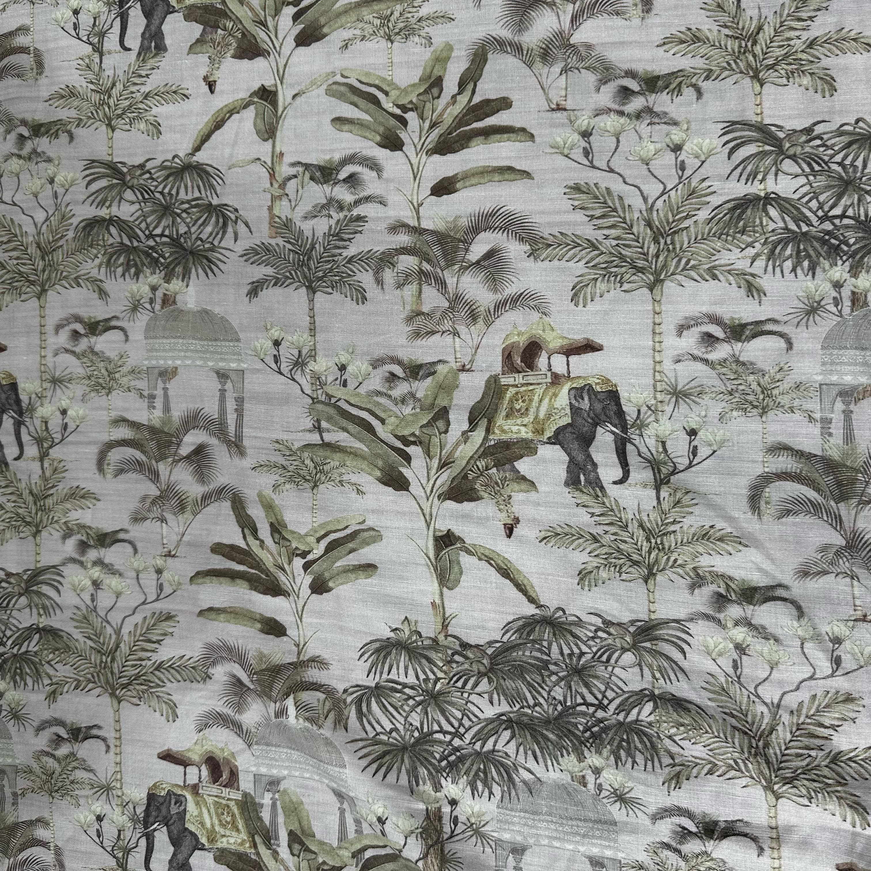 Griege Floral Foil Cotton Fabric 9316