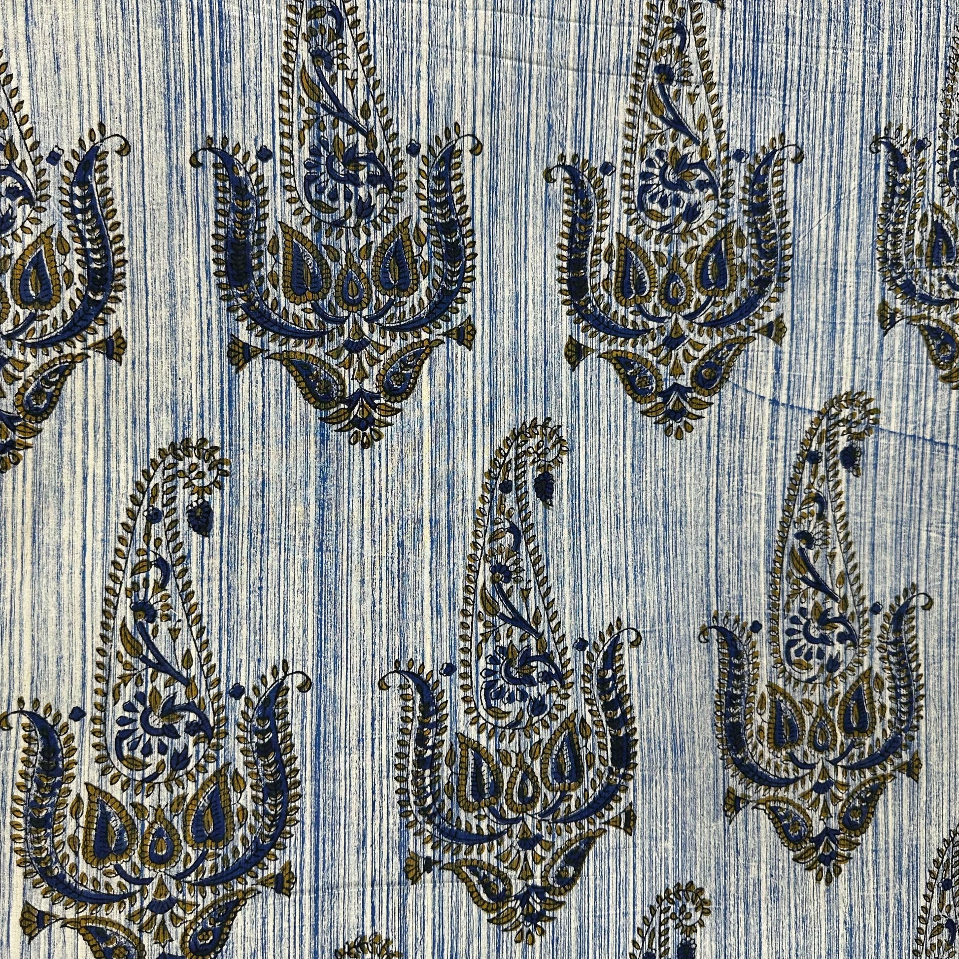 Blue Ajrakh Print Cotton Fabric 23827