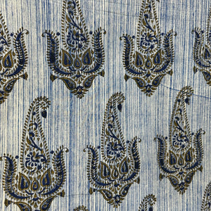 Blue Ajrakh Print Cotton Fabric 23827