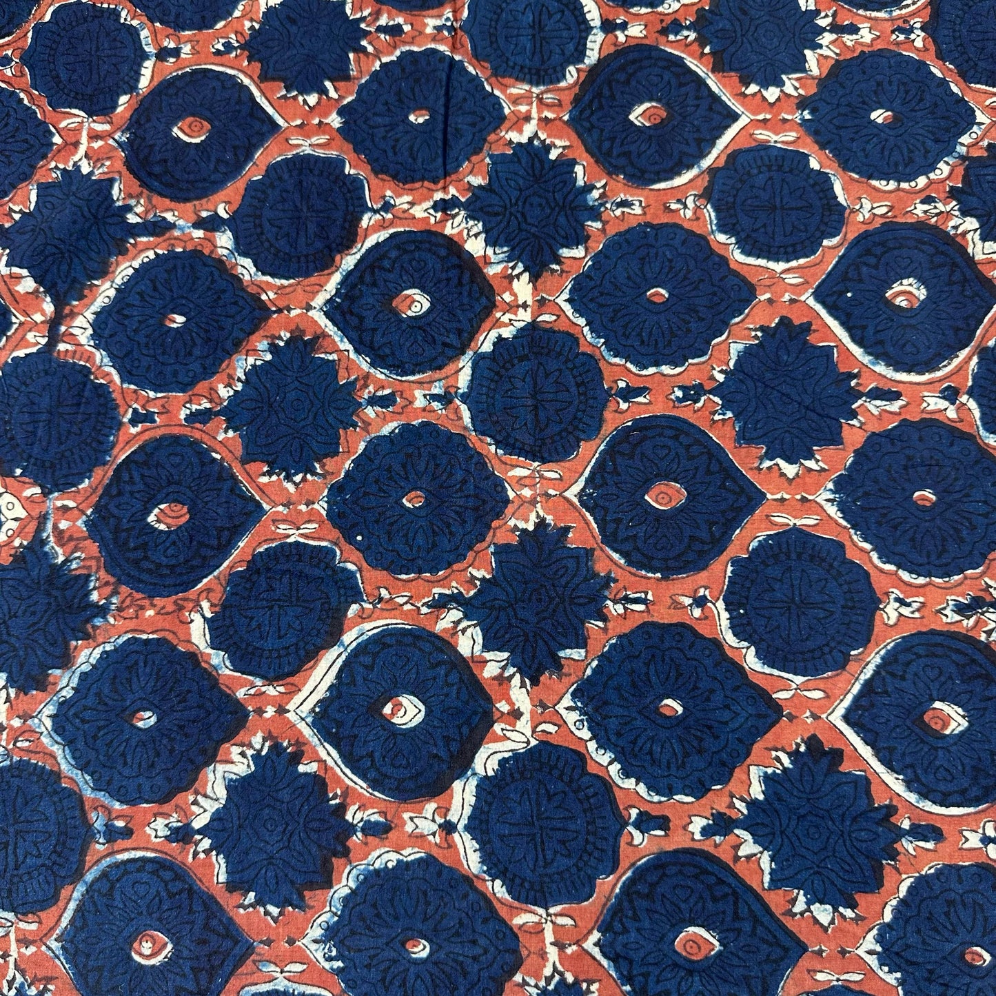 Indigo Kalamkari Print Cotton Fabric 23650