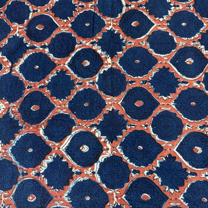 Indigo Kalamkari Print Cotton Fabric 23650