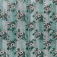 Blue Floral Print Lurex Cotton Fabric 23789