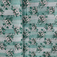 Blue Floral Print Lurex Cotton Fabric 23789
