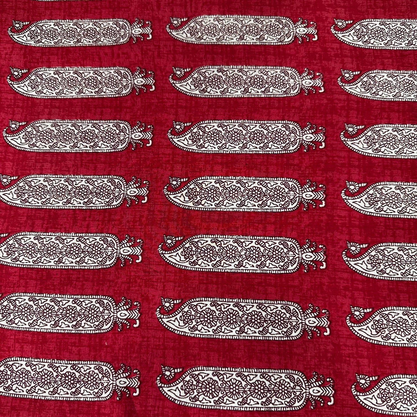 Red Dabu Print Cotton Fabric 23864