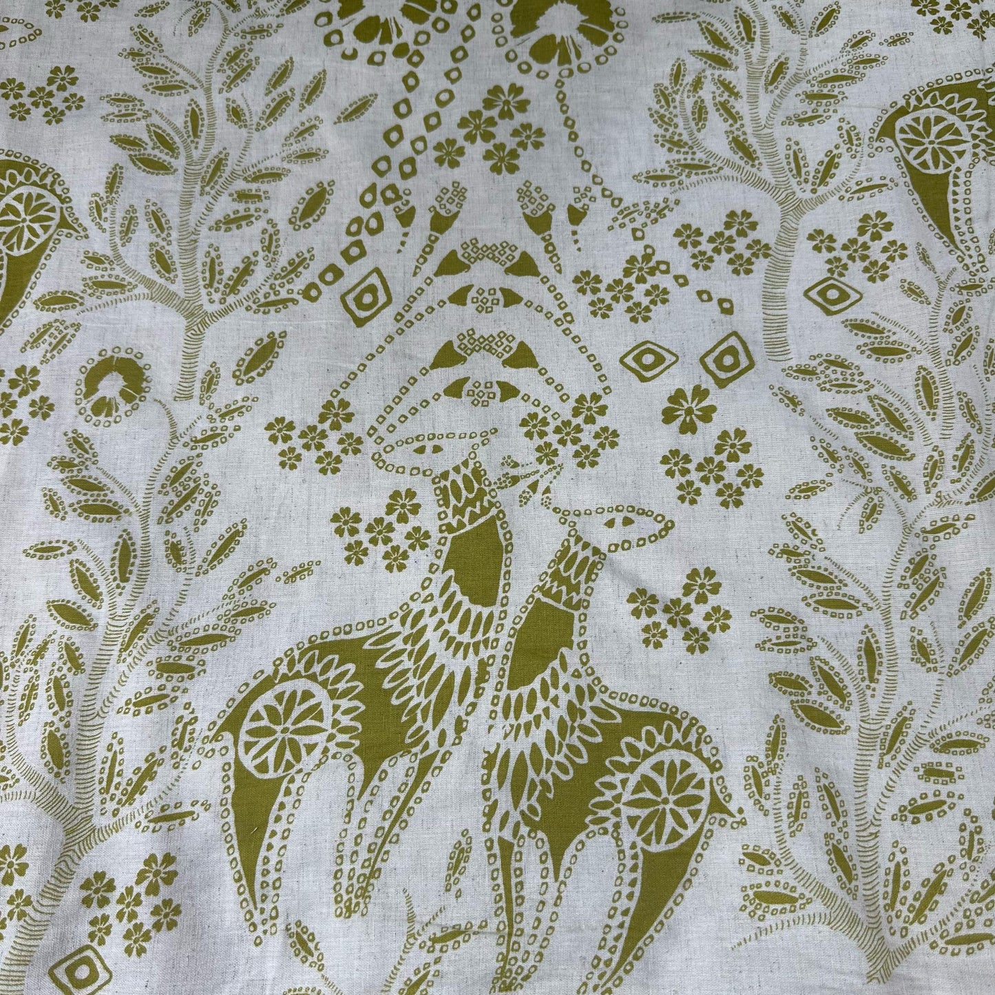 White Cotton Linen Fabric 23678