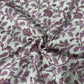Off White Pink Handblock Thread Embroidery On Border Cotton Fabric 23735