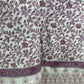 Off White Pink Handblock Thread Embroidery On Border Cotton Fabric 23735