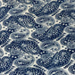 Indigo Paisley Print Cotton Mulmul Fabric 23651