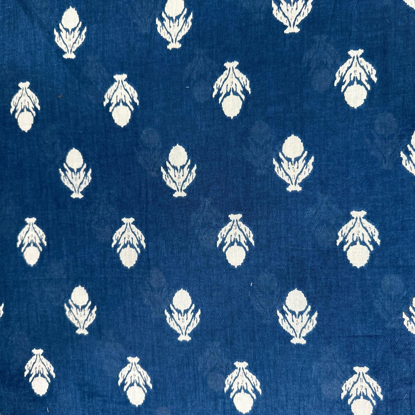 Blue Bagru Print Cotton Fabric 24239