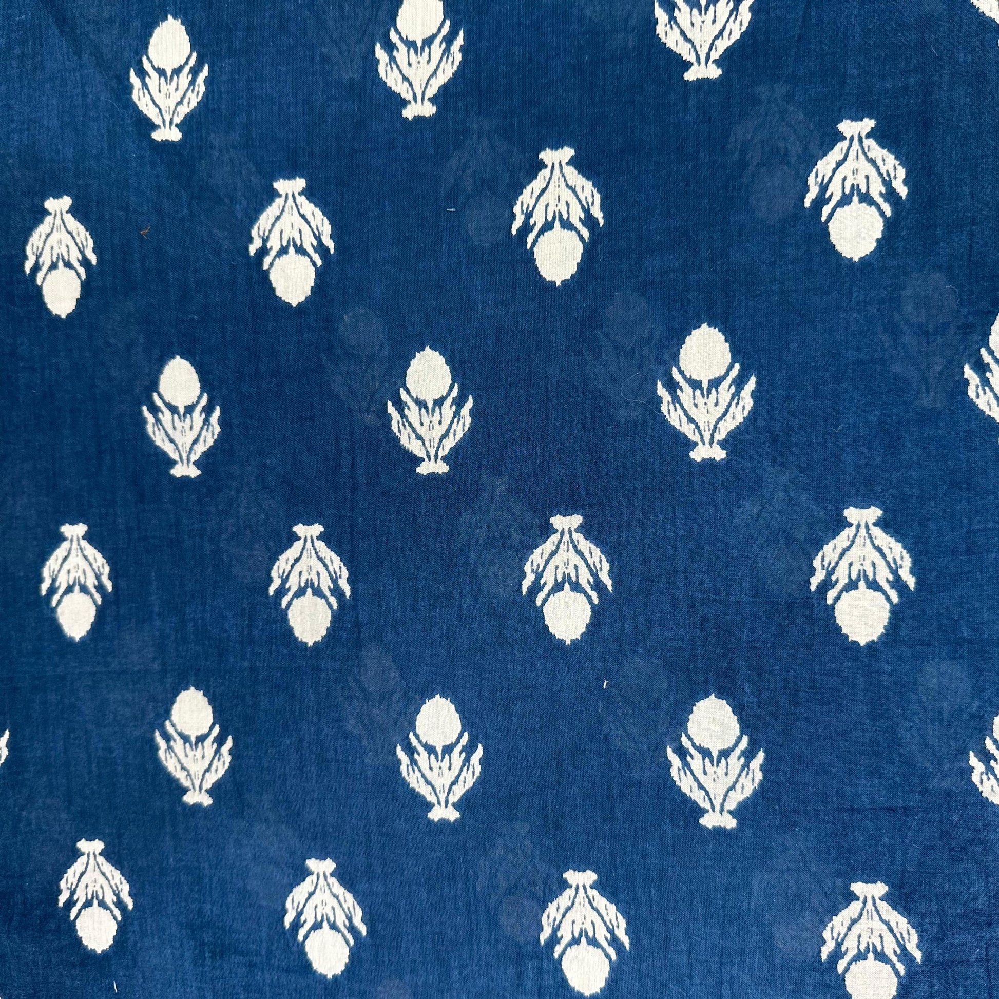 Blue Bagru Print Cotton Fabric 24239