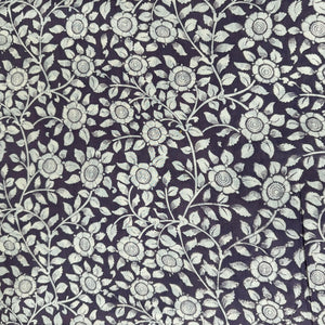 Lavender Floral Bagru Print Cotton Fabric 24236