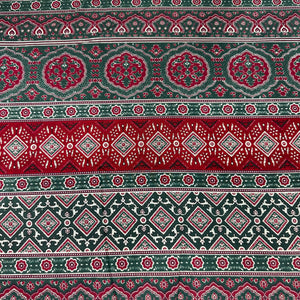 Green Ajrakh Print Cotton Fabric 24231