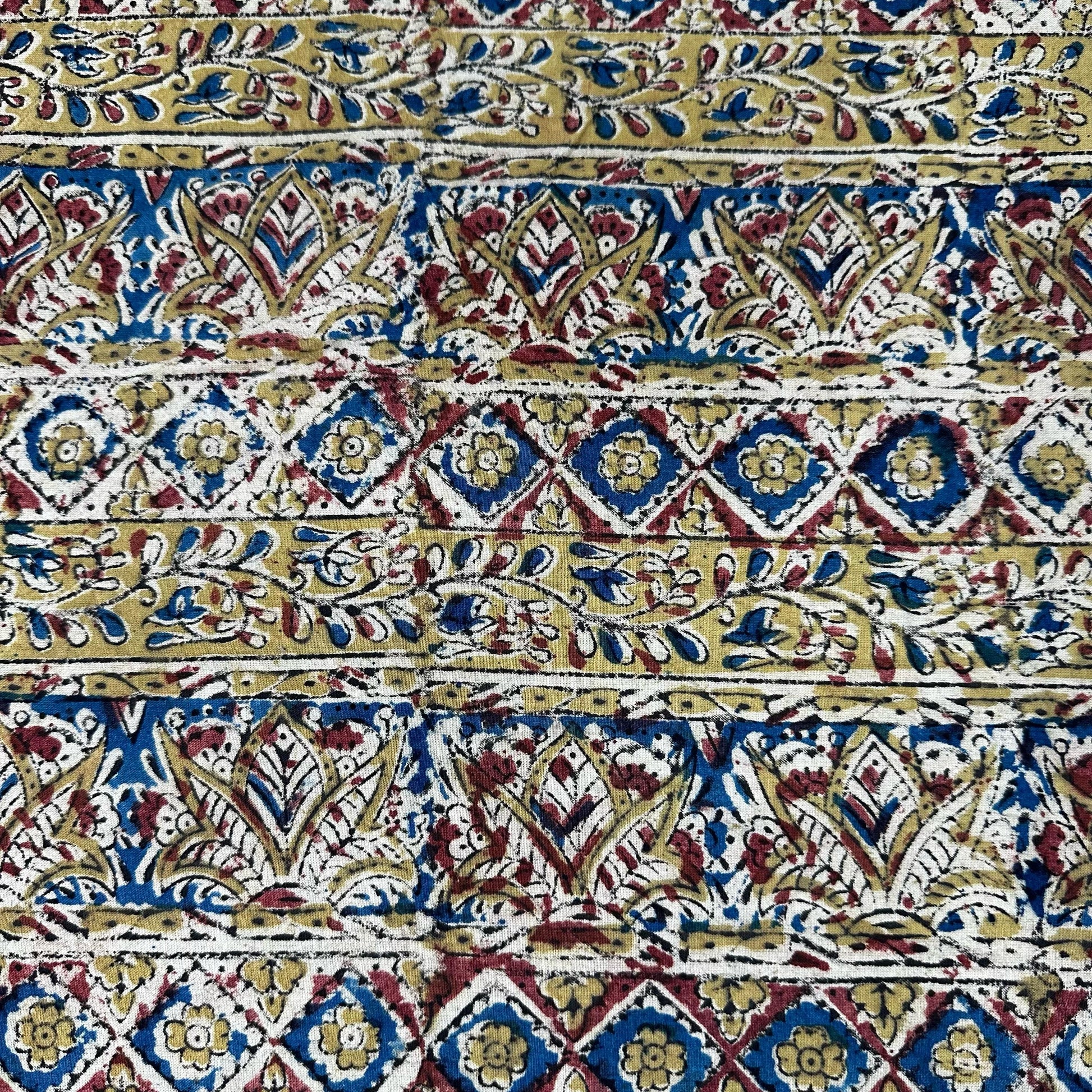 Green Handblock Print Cotton Fabric 23630