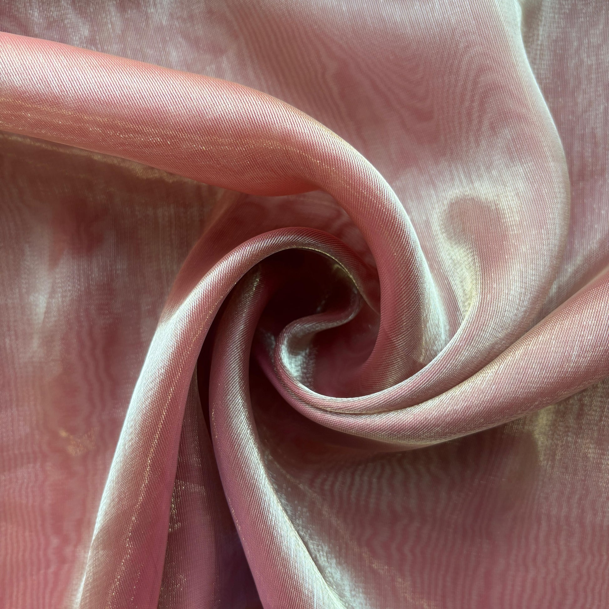 Strawberry Pink Solid Organza Fabric 13330