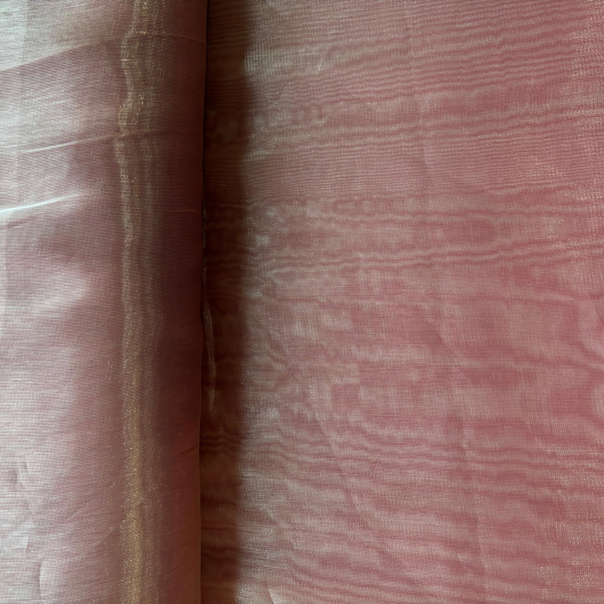 Strawberry Pink Solid Organza Fabric 13330