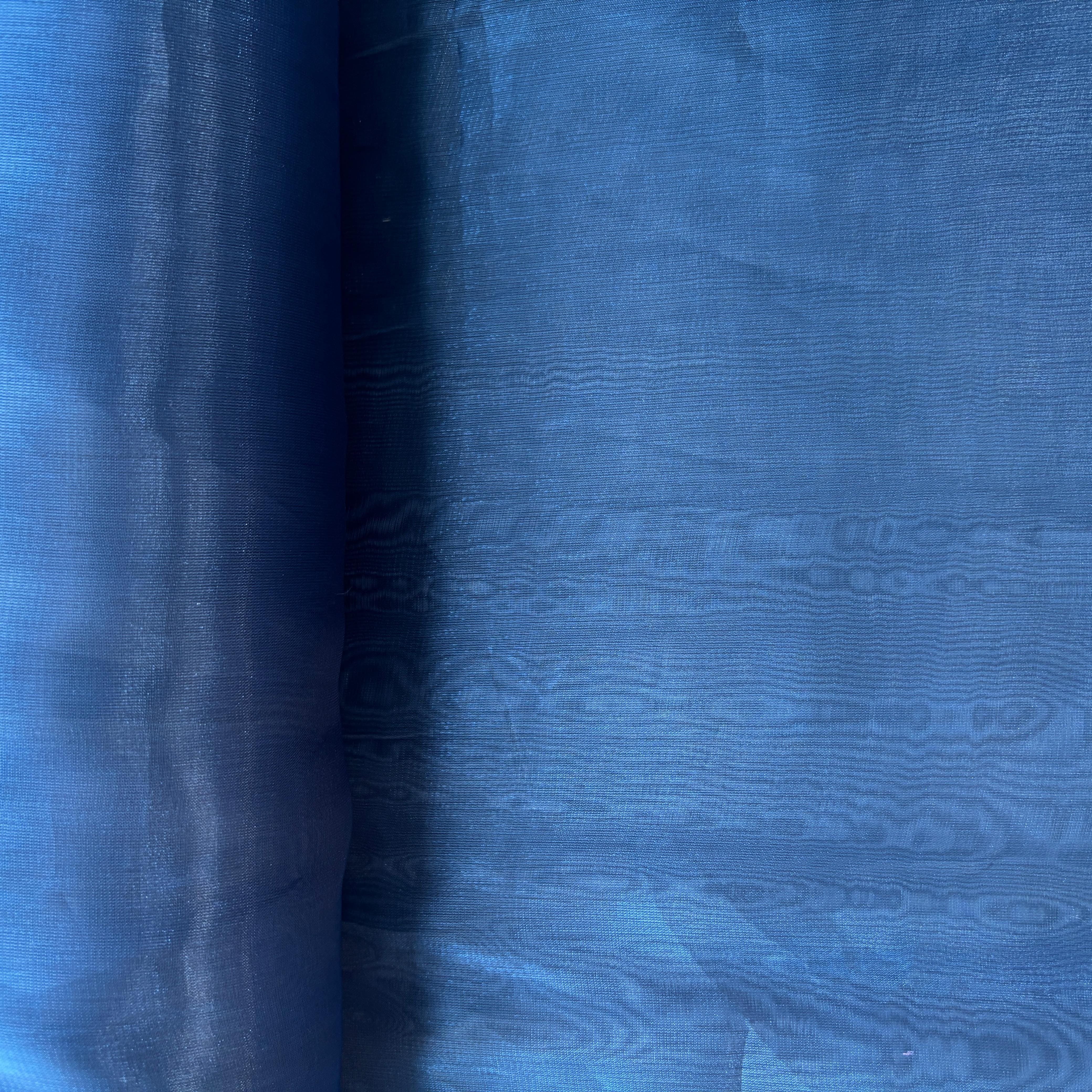 Navy Blue Solid Organza Fabric 13331