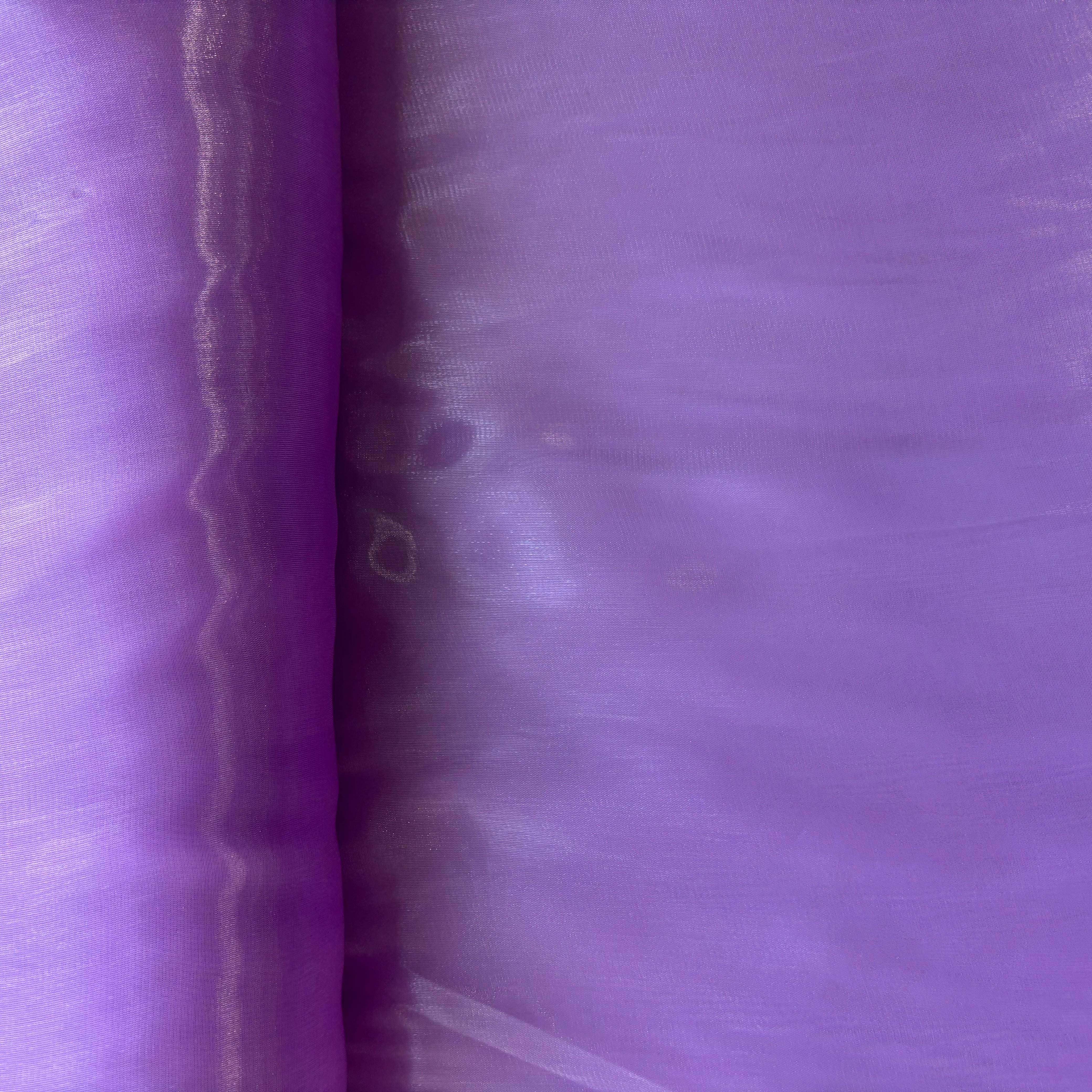 Lilac Purple Solid Organza Fabric 13321