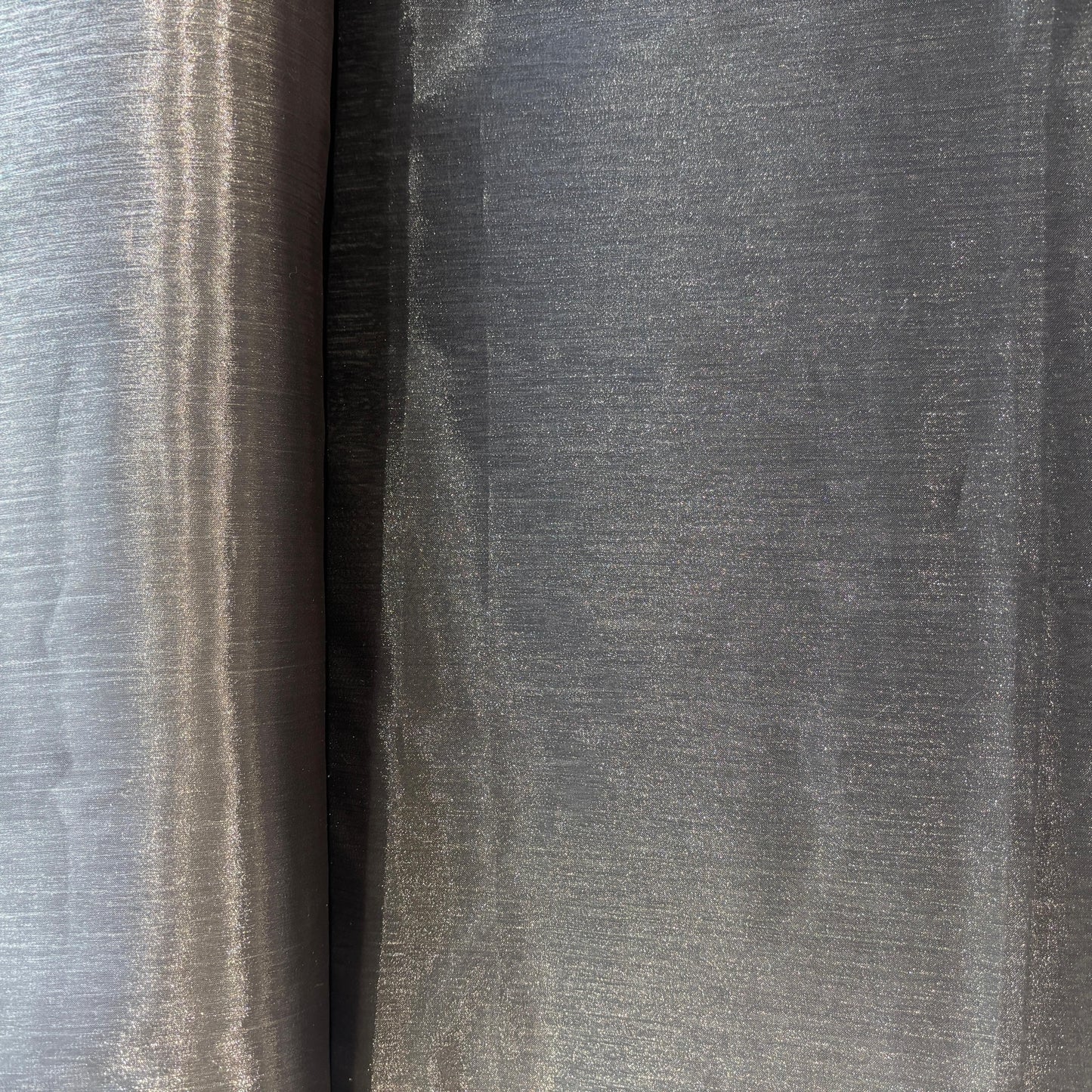 Black & Green Ombre Solid Imported Organza Fabric 9050