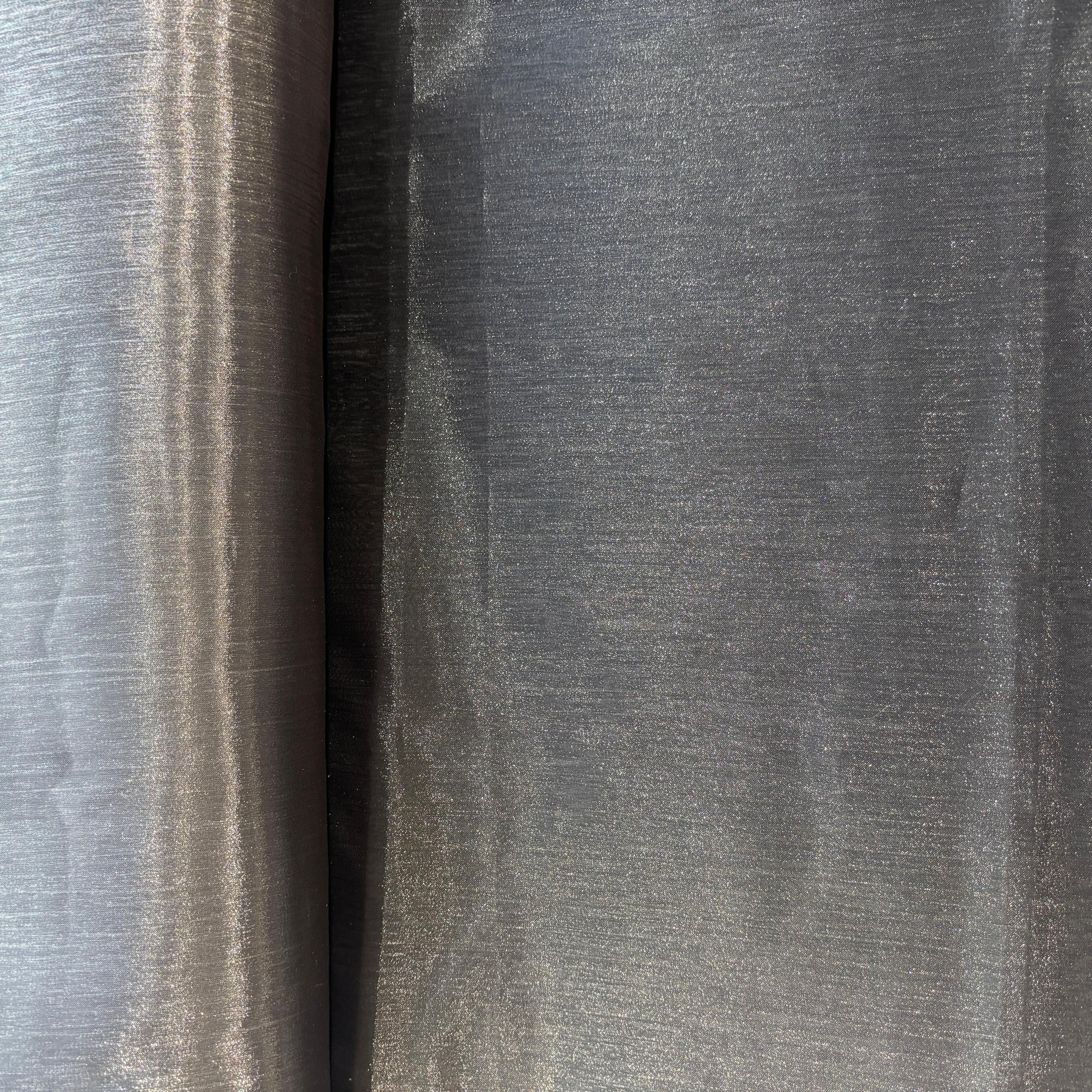 Black & Green Ombre Solid Imported Organza Fabric 9050