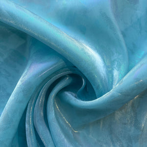 Blue 3D Floral Imported Organza Fabric 8984