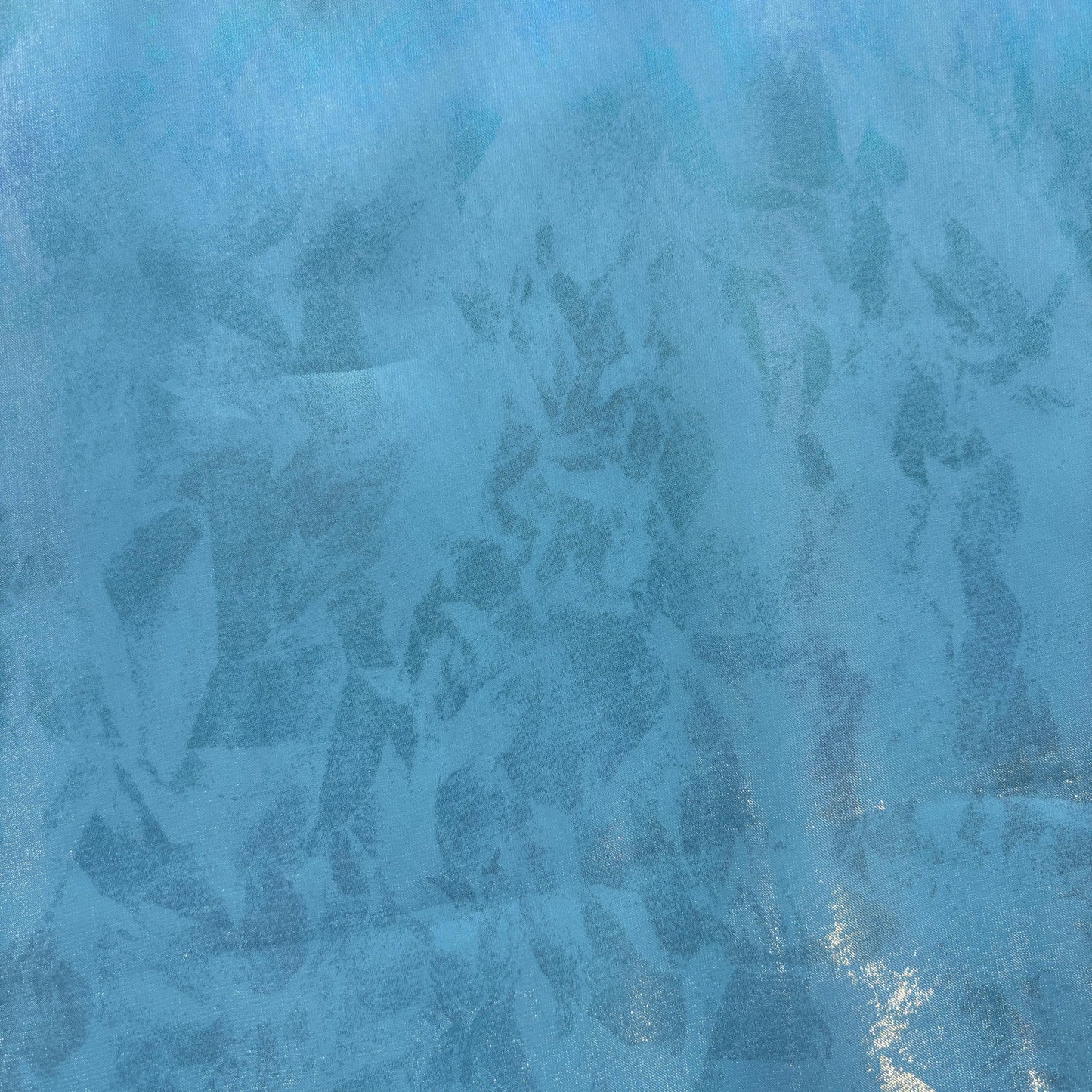 Blue 3D Floral Imported Organza Fabric 8984
