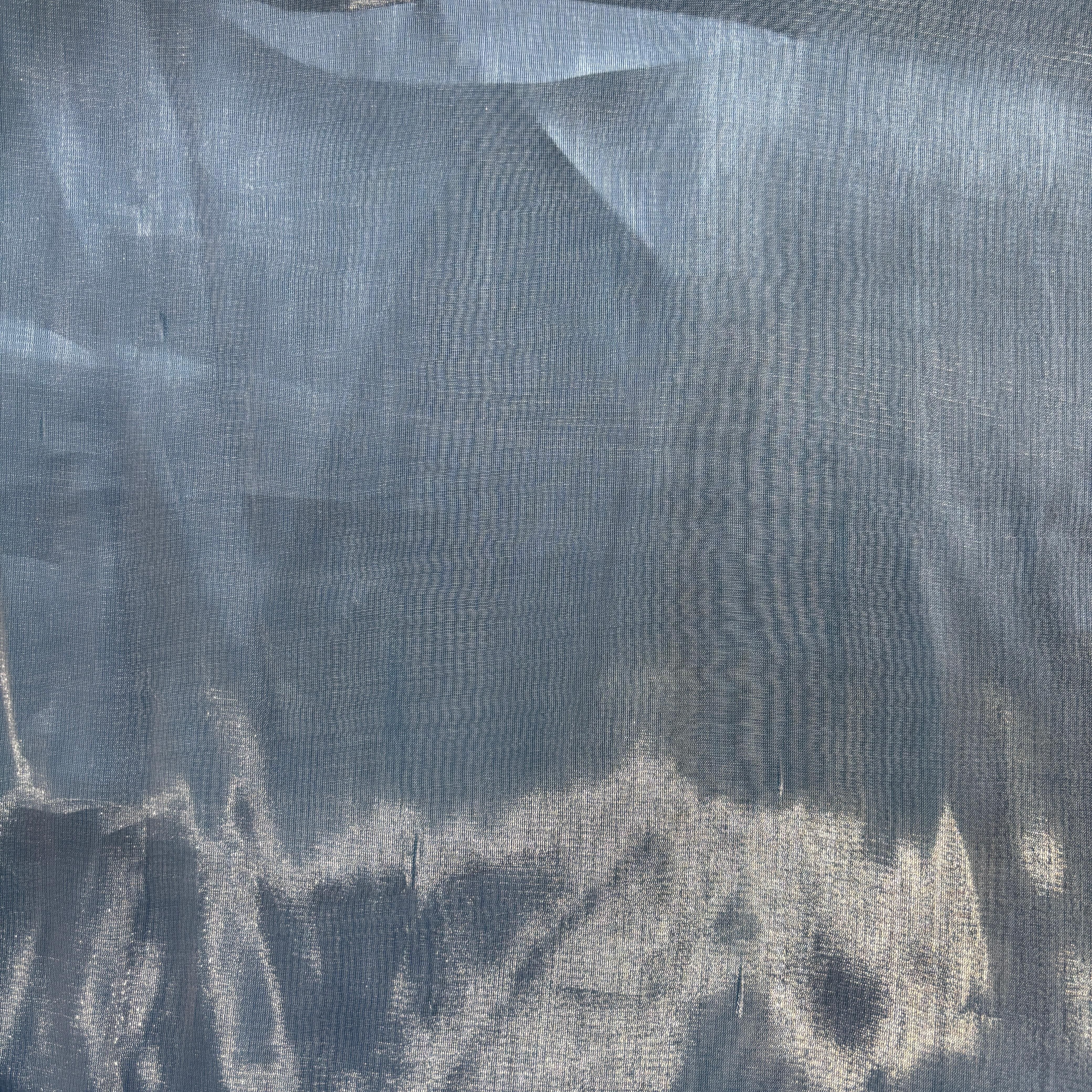 Steel Grey Solid Organza Fabric 13332