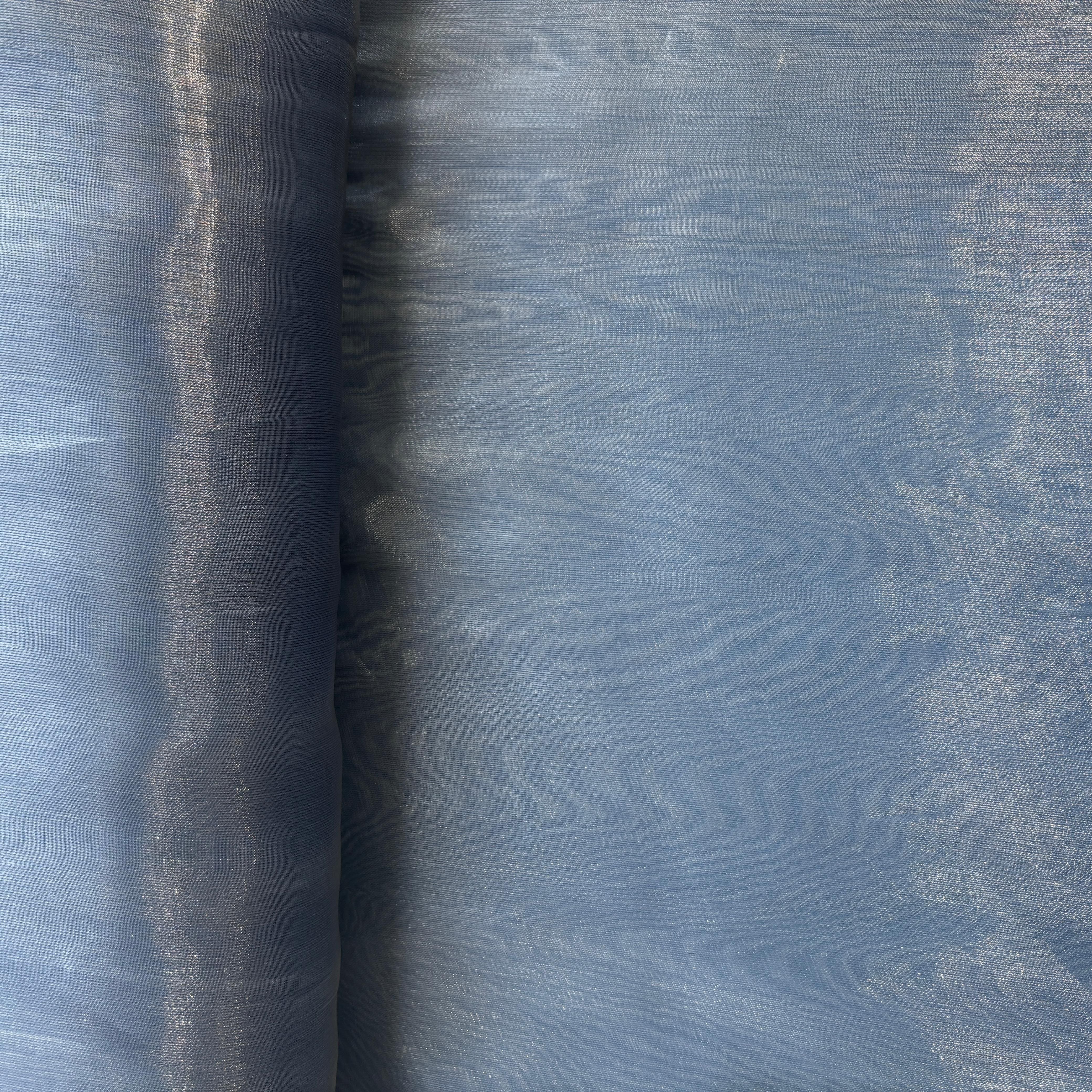 Teal Blue Solid Organza Fabric 13325
