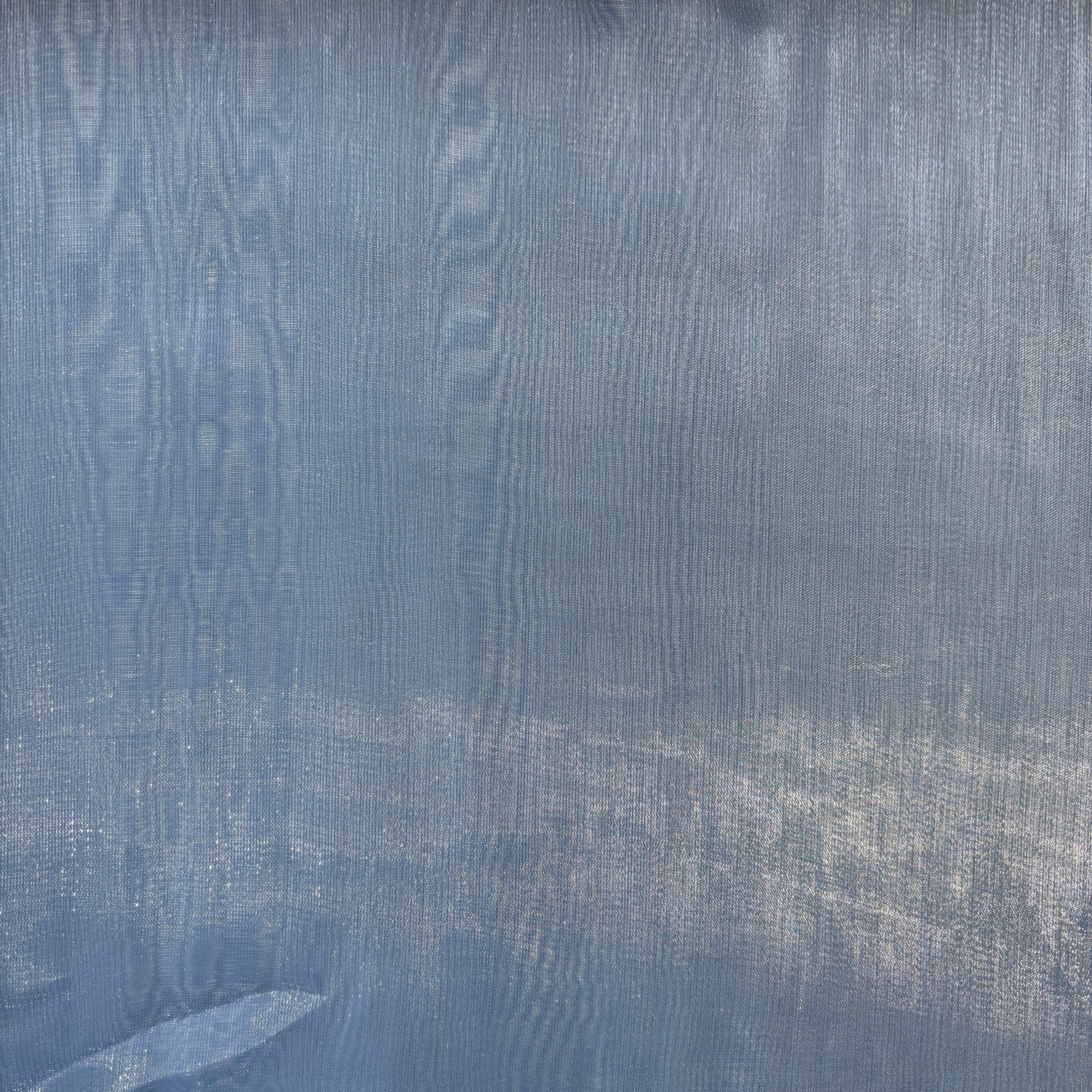 Teal Blue Solid Organza Fabric 13325