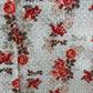 White & Pink Floral Embroidery Schiffli Cotton Fabric 11581