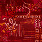 Red Ikkat Print Tusser Silk Fabric 20368