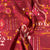 Red Ikkat Print Tusser Silk Fabric 20368
