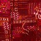 Red Ikkat Print Tusser Silk Fabric 20368