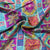 Pink Geometrical Print Tusser Silk Fabric 20365