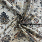 Khaki Green Abstract Print Tussar Silk Fabric 13924