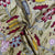 Lemon Multicolor Floral Print Slub Tusser Silk Fabric 12863