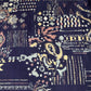 Wine Ikkat Print Tusser Silk Fabric 20371
