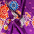 Purple Floral Print Tusser Silk Fabric 20352