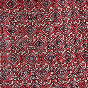 Pink Traditional Print Tusser Silk 9688