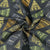 Black Abstract Thread Sequins Embroidery Cotton Fabric 15533