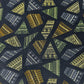 Black Abstract Thread Sequins Embroidery Cotton Fabric 15533
