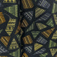Black Abstract Thread Sequins Embroidery Cotton Fabric 15533