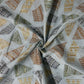 Sky Blue Abstract Thread Sequins Embroidery Cotton Fabric 15534