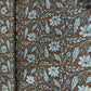 Orange Floral Foil Print Rayon Fabric 7375
